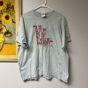 Light Blue breakfast club Graphic T-Shirt